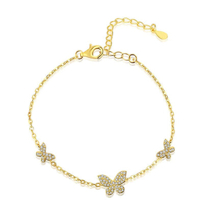 [Regalia Jewelry]Delicate Butterfly Pendant Bracelet