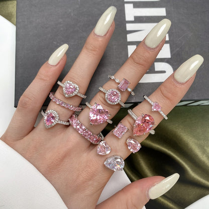 [Regalia Jewelry]0.5 Carat CaratEternity Charming Heart Shape Lover Ring