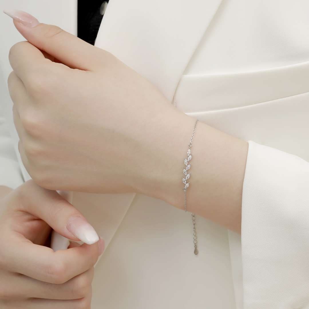 [Regalia Jewelry]Elegant Wheat Leaves Shape Bracelet