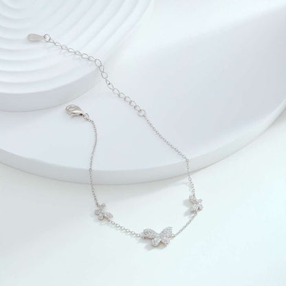 [Regalia Jewelry]Delicate Butterfly Pendant Bracelet