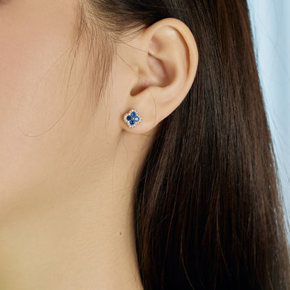 [Regalia Jewelry]Four-Leaf Clover Flower Shaped Earrings