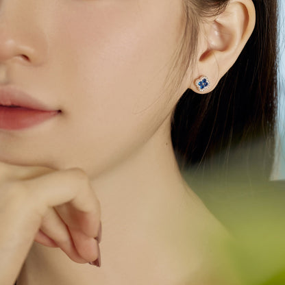[Regalia Jewelry]Four-Leaf Clover Flower Shaped Earrings
