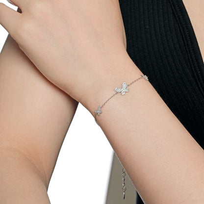 [Regalia Jewelry]Delicate Butterfly Pendant Bracelet