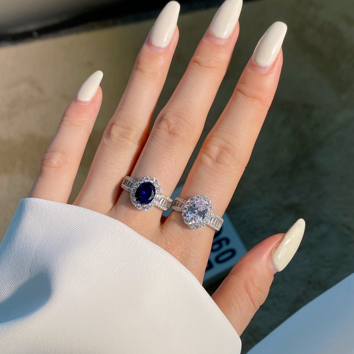 [Regalia Jewelry]1.5 Carat Dazzling Charming Oval Cut Banquet Ring
