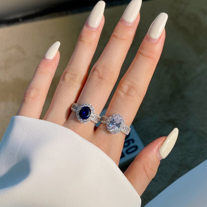 [Regalia Jewelry]1.5 Carat Dazzling Charming Oval Cut Banquet Ring