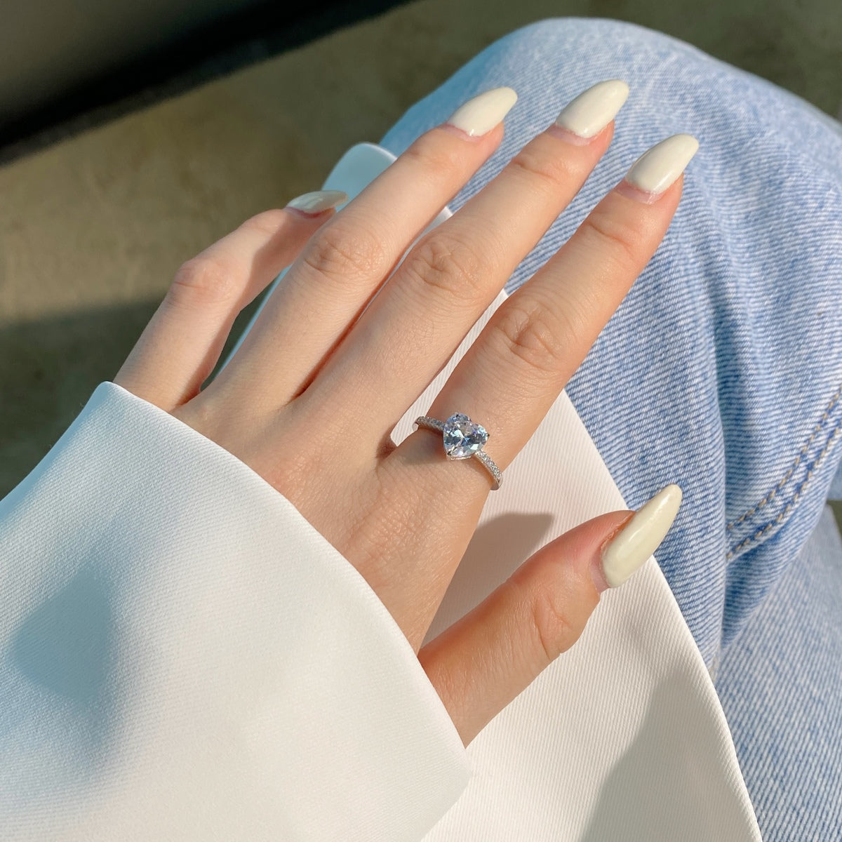 [Regalia Jewelry]2.0 Carat Dazzling Lustrous Heart Cut Lover Ring
