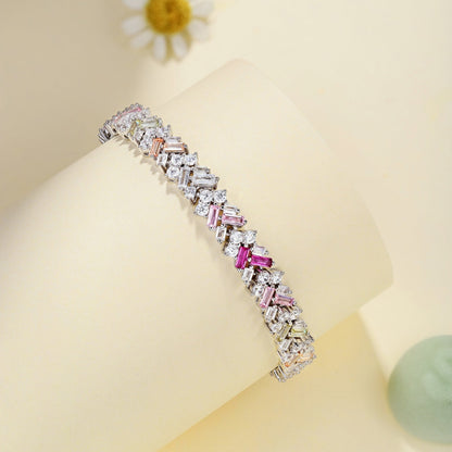 [Regalia Jewelry]Dazzling Unique Multi Shape Daily Bracelet
