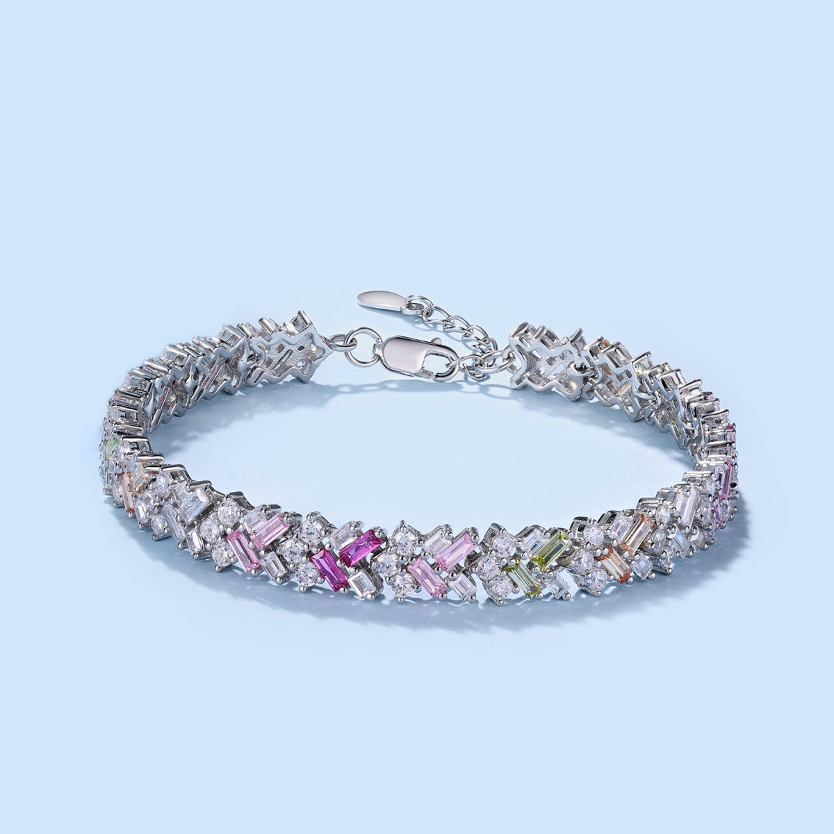 [Regalia Jewelry]Dazzling Unique Multi Shape Daily Bracelet