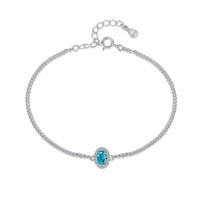[Regalia Jewelry]Exquisite Oval Shape Bracelet