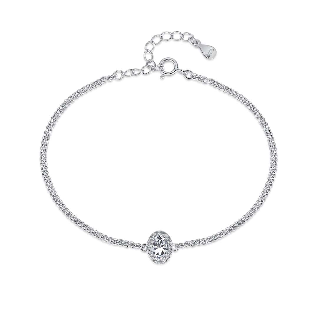 [Regalia Jewelry]Exquisite Oval Shape Bracelet