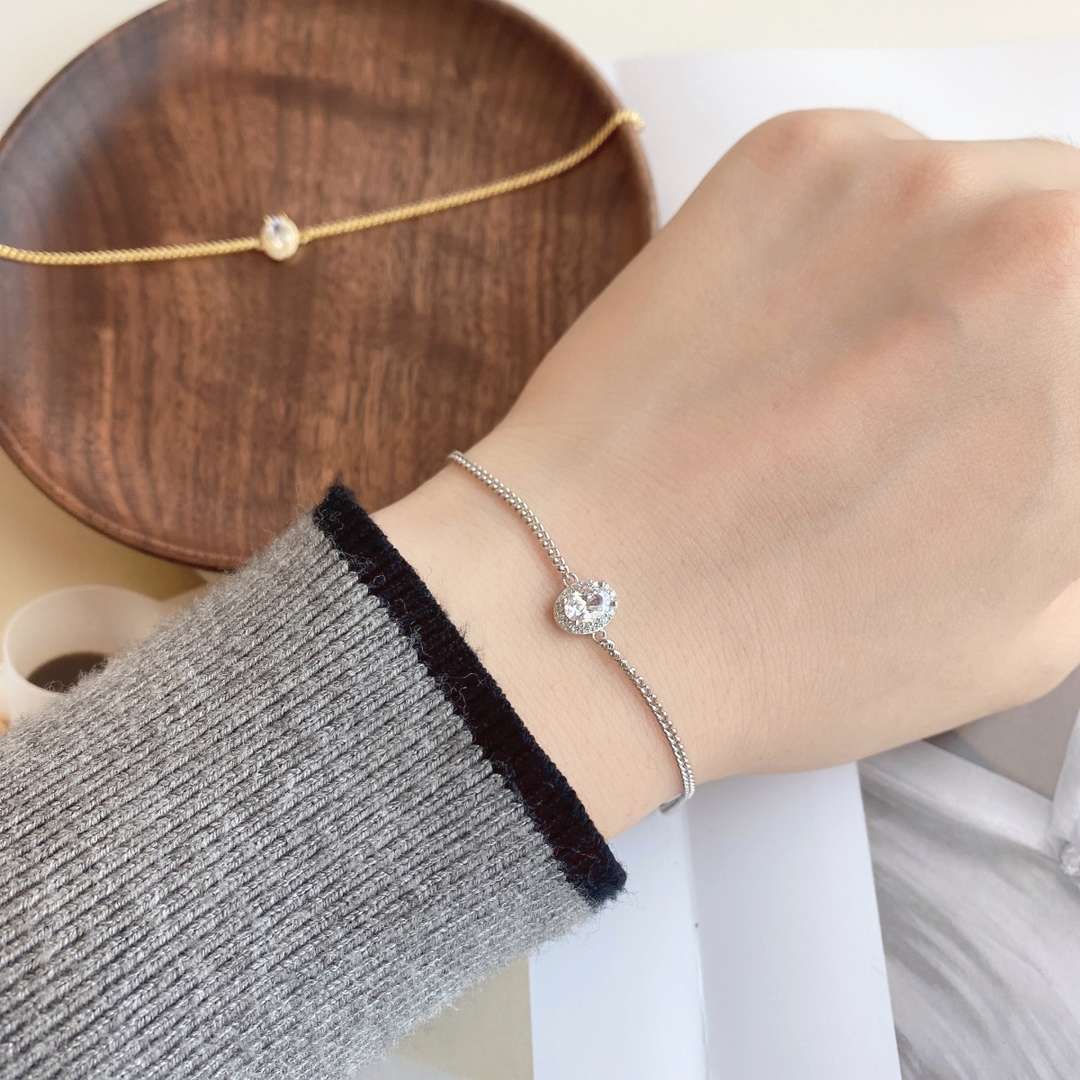 [Regalia Jewelry]Exquisite Oval Shape Bracelet