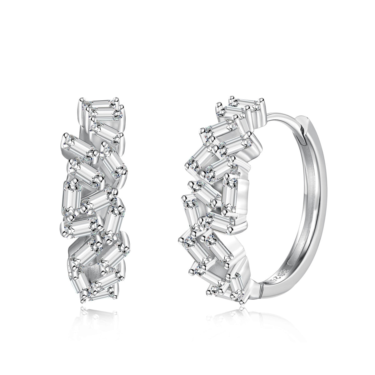 [Regalia Jewelry]Dazzling Colorful Emerald Cut Daily Earrings