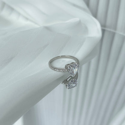 [Regalia Jewelry]2.0 Carat Dazzling Lustrous Heart Cut Lover Ring