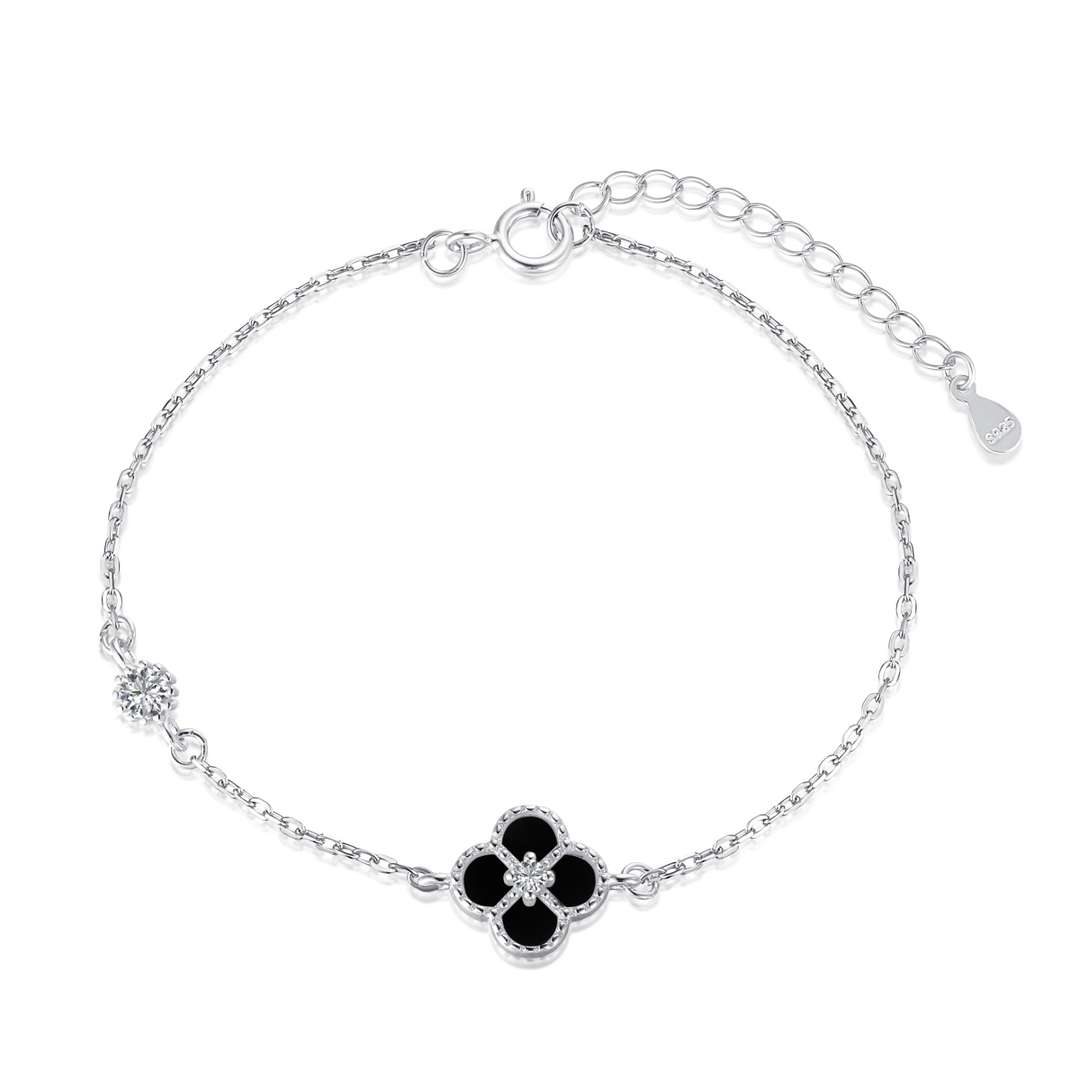 [Regalia Jewelry]Delicate Four Leaf Clover Bracelet