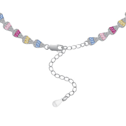 [Regalia Jewelry]Radiant Colorful Rainbow Necklace