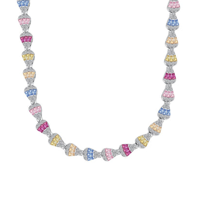 [Regalia Jewelry]Radiant Colorful Rainbow Necklace