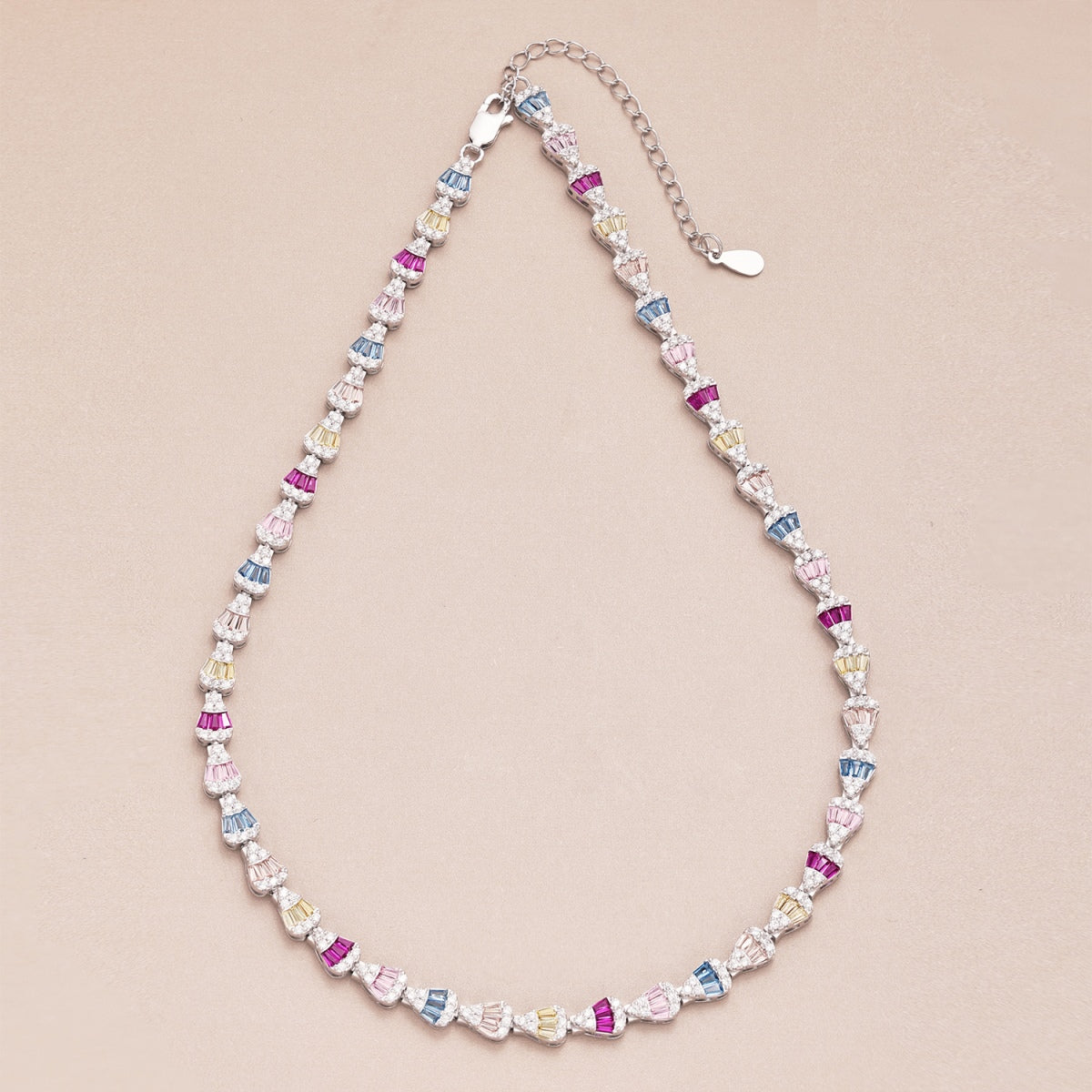 [Regalia Jewelry]Radiant Colorful Rainbow Necklace