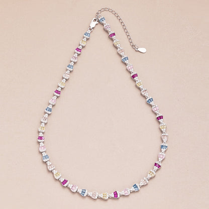 [Regalia Jewelry]Radiant Colorful Rainbow Necklace