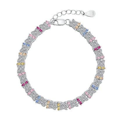 [Regalia Jewelry]Unique Colorful Flower Shape Daily Bracelet