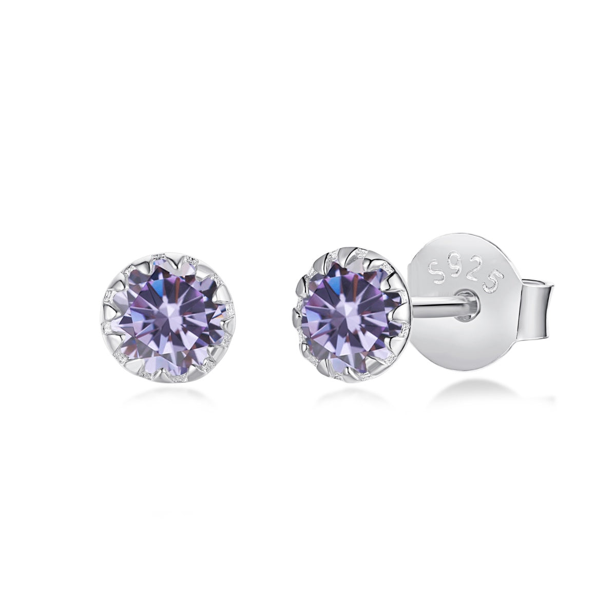 [Regalia Jewelry]Sparkling Colorful Round Shape Earrings