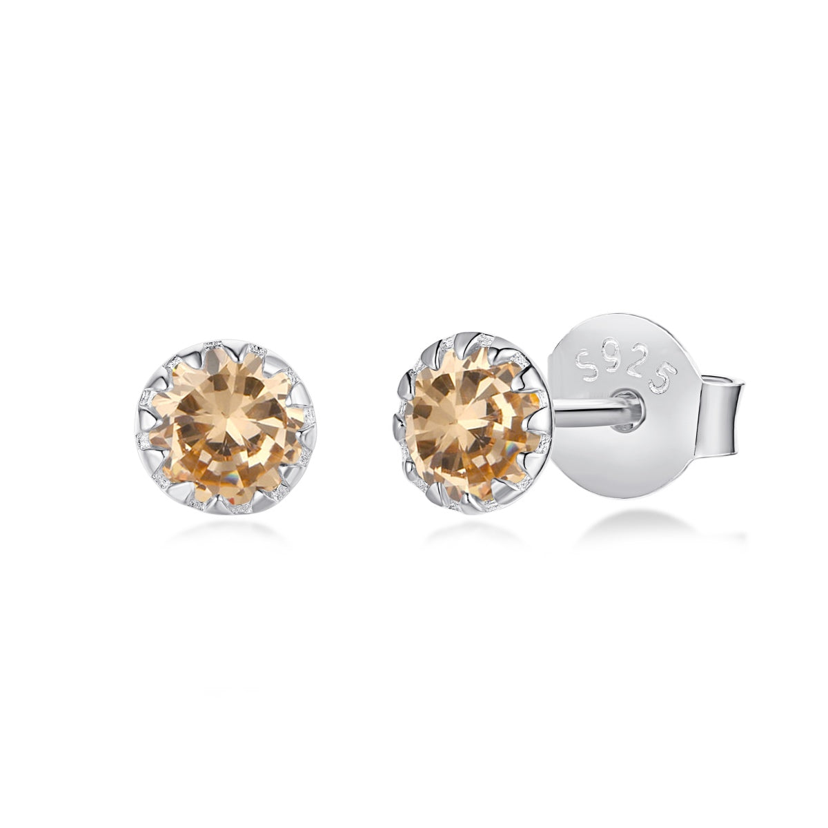 [Regalia Jewelry]Sparkling Colorful Round Shape Earrings