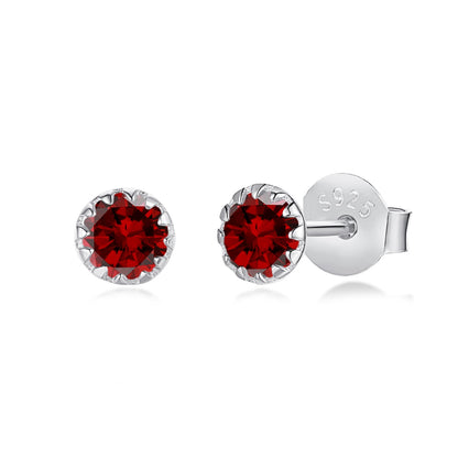 [Regalia Jewelry]Sparkling Colorful Round Shape Earrings