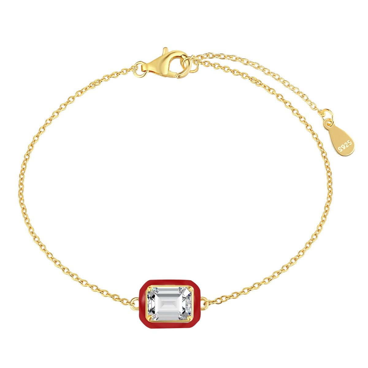 [Regalia Jewelry]2.0 Carat Sparkling Colorful Emerald Cut Daily Bracelet