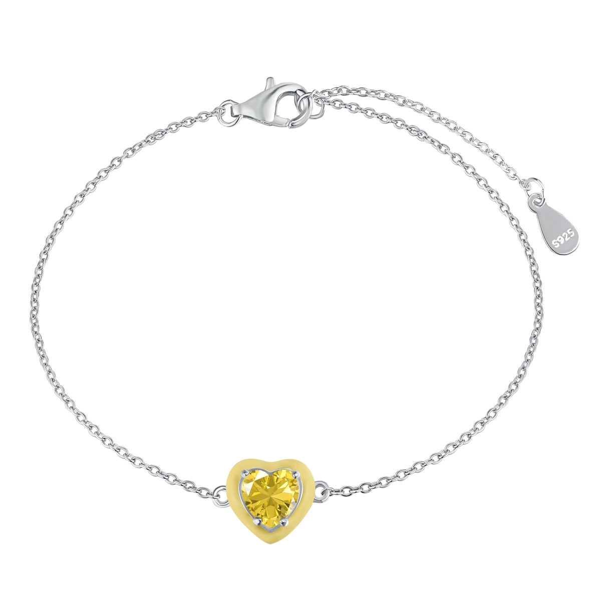 [Regalia Jewelry]Sparkling Romantic Heart Shape Lover Bracelet
