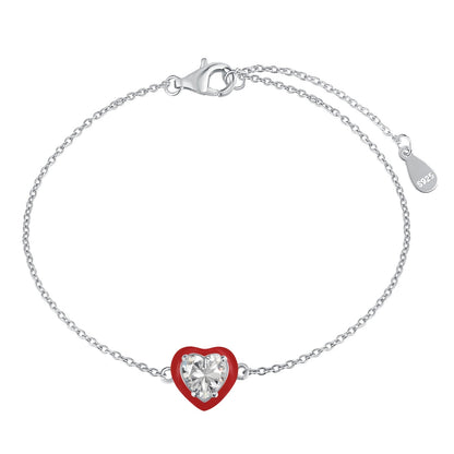 [Regalia Jewelry]Sparkling Romantic Heart Shape Lover Bracelet