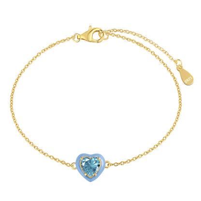 [Regalia Jewelry]Sparkling Romantic Heart Shape Lover Bracelet