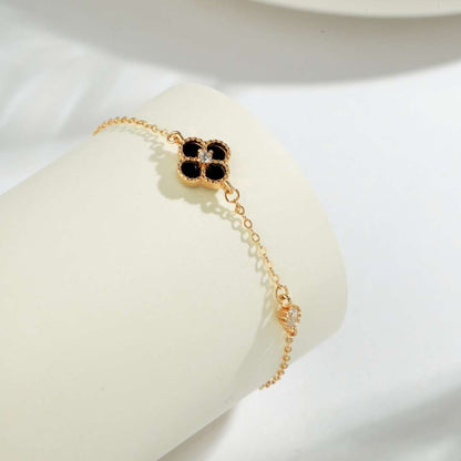 [Regalia Jewelry]Delicate Four Leaf Clover Bracelet