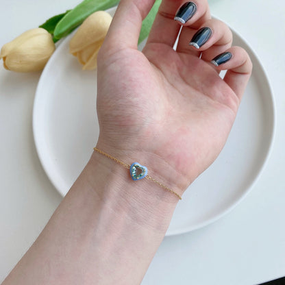 [Regalia Jewelry]Sparkling Romantic Heart Shape Lover Bracelet
