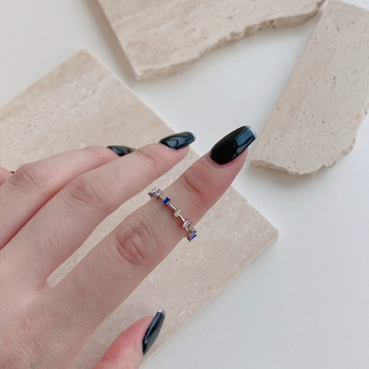 [Regalia Jewelry]Unique Trapezoid Cut Daily Ring