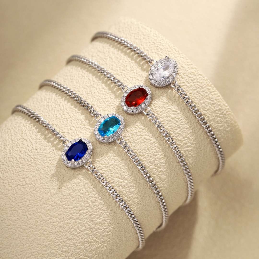 [Regalia Jewelry]Exquisite Oval Shape Bracelet