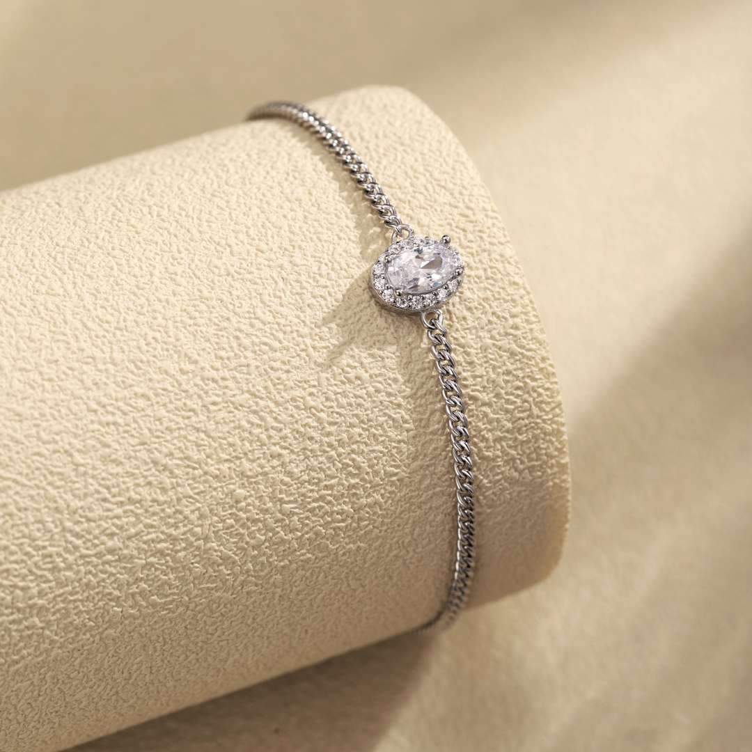 [Regalia Jewelry]Exquisite Oval Shape Bracelet