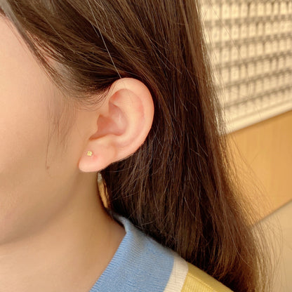 [Regalia Jewelry]Delicate Solitaire Earrings