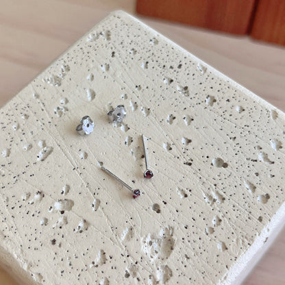 [Regalia Jewelry]Delicate Solitaire Earrings