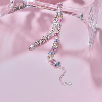 [Regalia Jewelry]Sparkling Exquisite Multi Cut Party Bracelet