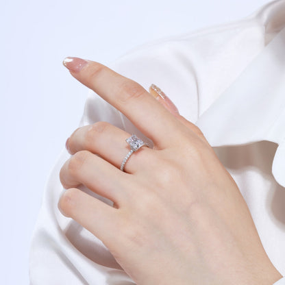 [Regalia Jewelry]2.0 Carat Dazzling Sparkling Radiant Cut Party Ring