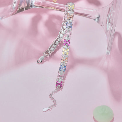 [Regalia Jewelry]Delicate Colorful Multi Cut Party Bracelet