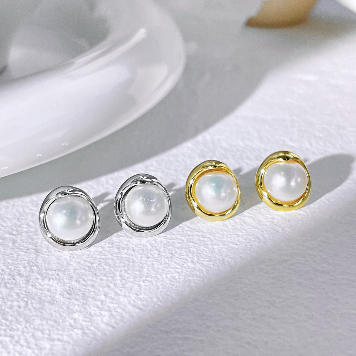 [Regalia Jewelry]Dainty Bread Pearl Earrings