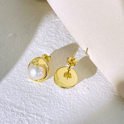[Regalia Jewelry]Dainty Bread Pearl Earrings