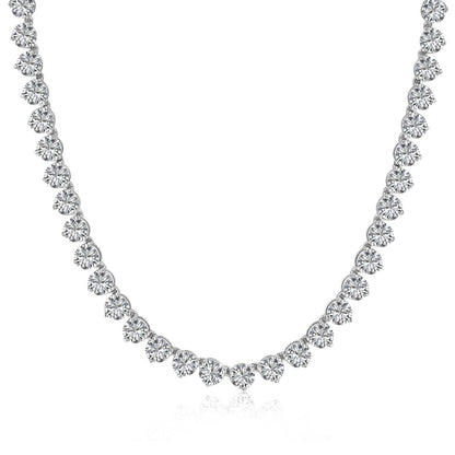[Regalia Jewelry]Ornate Heart Cut Tennis Necklace
