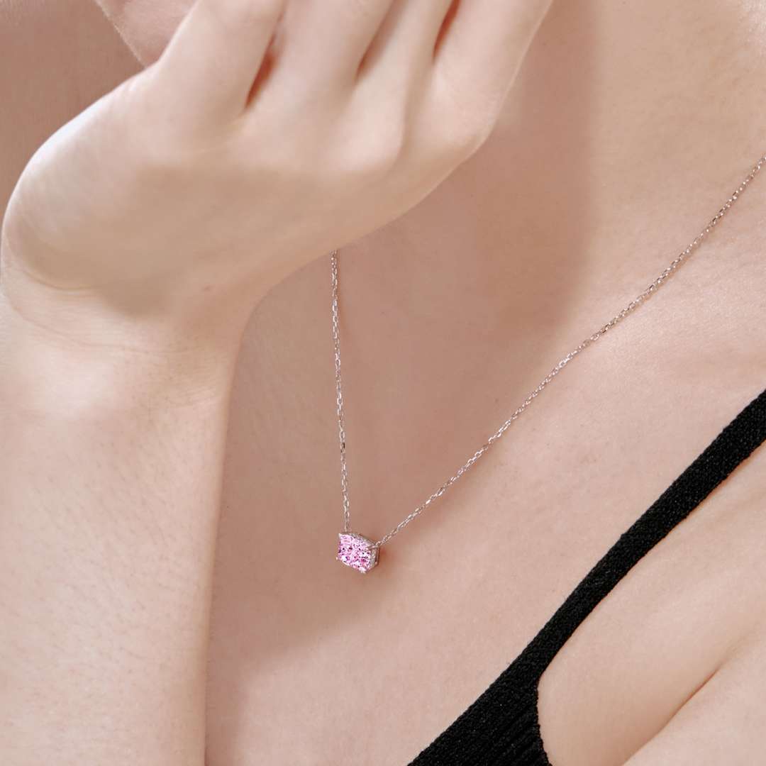 [Regalia Jewelry]Luxurious Square Shape Colorful Necalack