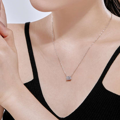 [Regalia Jewelry]Luxurious Square Shape Colorful Necalack