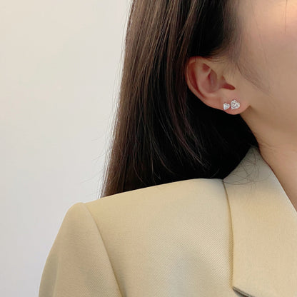 [Regalia Jewelry]Double Heart-Shape Classic Princess Style Earrings