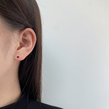 [Regalia Jewelry]Sparkling Colorful Round Shape Earrings