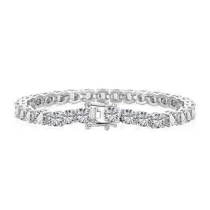 [Regalia Jewelry]Ornate Sparkling Round Cut Wedding Bracelet