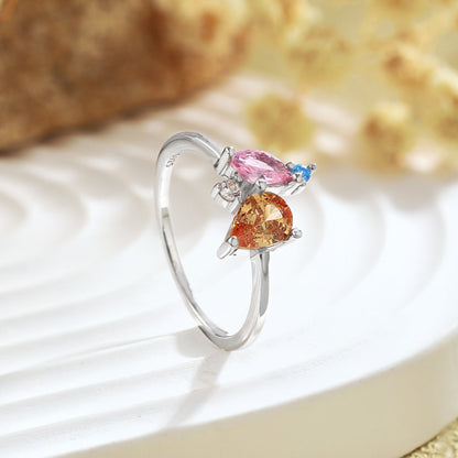 [Regalia Jewelry]Radiant Colorful Multi Cut Daily Ring