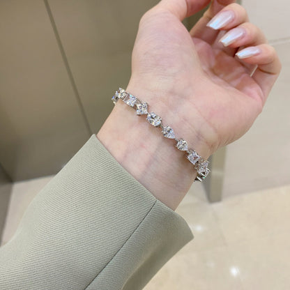 [Regalia Jewelry]Unique Exquisite Multi Cut Daily Bracelet